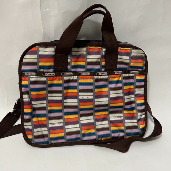 LeSportsac Technofile Laptop Travel Bag Crossbody Computer padded color-block - Picture 1 of 12